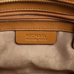 Pre Owned MICHAEL Michael Kors Tan Saffiano Leather Medium Selma Crossbody Bag