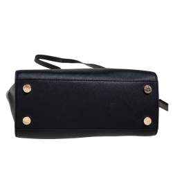 Pre Owned حقيبة ساتشل مايكل مايكل كورس "سيلما" جلد سافيانو أسود متوسطة