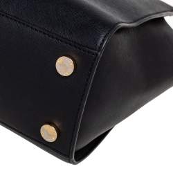 Pre Owned حقيبة ساتشل مايكل مايكل كورس "سيلما" جلد سافيانو أسود متوسطة