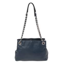 Pre Owned حقيبة كتف مايكل مايكل كورس جلد أزرق بسلسلة