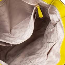 Pre Owned MICHAEL Michael Kors Yellow Saffiano Leather Large Jet Set Travel Tote