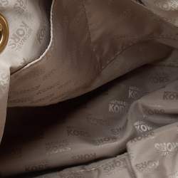 Pre Owned حقيبة يد توتس مايكل مايكل كورس جيت سيت جلد كريمي متوسطة