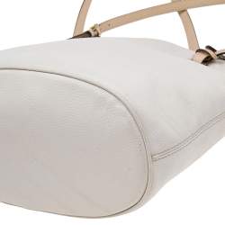 Pre Owned حقيبة يد توتس مايكل مايكل كورس جيت سيت جلد كريمي متوسطة