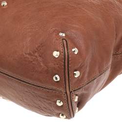 Pre Owned حقيبة هوبو مايكل مايكل كورس أبتون أستور جلد بني مرصعة