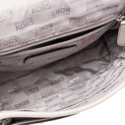 Pre Owned MICHAEL Michael Kors Grey Leather Small Margo Crossbody Bag