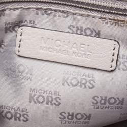 Pre Owned MICHAEL Michael Kors Grey Leather Small Margo Crossbody Bag