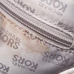 Pre Owned MICHAEL Michael Kors Grey Leather Small Margo Crossbody Bag