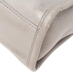 Pre Owned MICHAEL Michael Kors Grey Leather Small Margo Crossbody Bag