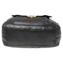 مملوكة مسبقًا حقيبة ساتشل مايكل مايكل كورس فولتون جلد ناعم أسود بسلسلة