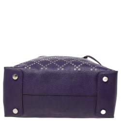 مملوكة مسبقًا حقيبة يد توتس مايكل مايكل كورس ميرسر جلد بنفسجي مرصعة كبيرة