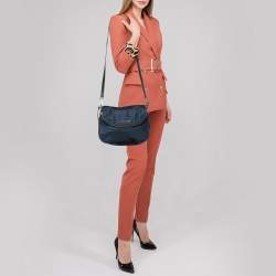 Pre Owned حقيبة كتف مايكل مايكل كورس بيدفورد نايلون أزرق