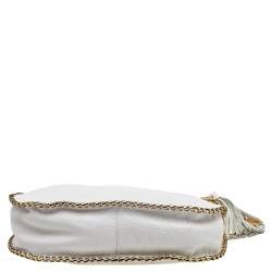 مملوكة مسبقًا MICHAEL Michael Kors White Leather Chelsea Chain Shoulder Bag