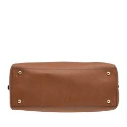 Pre Owned MICHAEL Michael Kors Brown Leather Large Sandrine Satchel