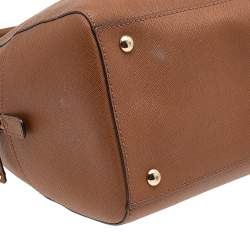 Pre Owned MICHAEL Michael Kors Brown Leather Large Sandrine Satchel