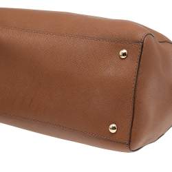 Pre Owned MICHAEL Michael Kors Brown Leather Large Sandrine Satchel