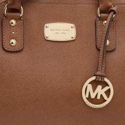 Pre Owned MICHAEL Michael Kors Brown Leather Large Sandrine Satchel