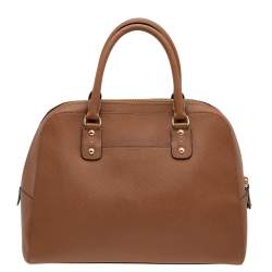 Pre Owned MICHAEL Michael Kors Brown Leather Large Sandrine Satchel