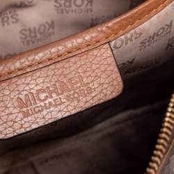 Pre Owned MICHAEL Michael Kors Brown Signature Coated Canvas Crossbody Bag