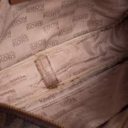 Pre Owned MICHAEL Michael Kors Brown Signature Coated Canvas Crossbody Bag