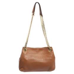 Pre Owned حقيبة كتف مايكل مايكل كورس سلسلة جلد بني