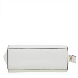 مملوكة مسبقًا حقيبة كروس مايكل مايكل كورس سيلما جلد أبيض صغيرة