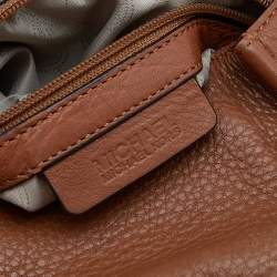 مملوكة مسبقًا حقيبة مايكل مايكل كورس جلد بني دلاية بشراشيب قلاب مجدول يد علوية 