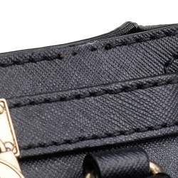 Pre Owned حقيبة كتف مايكل مايكل كورس هاميلتون ميني جلد سافيانو أسود 