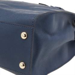 Pre Owned MICHAEL Michael Kors Blue Saffiano Leather Large Hamilton Tote