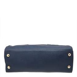 Pre Owned MICHAEL Michael Kors Blue Saffiano Leather Large Hamilton Tote