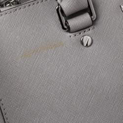 Pre Owned MICHAEL Michael Kors Grey Saffiano Leather Double Zip Tote