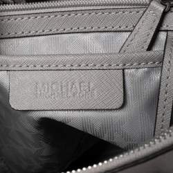 Pre Owned MICHAEL Michael Kors Grey Saffiano Leather Double Zip Tote