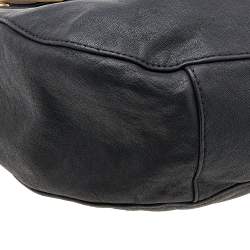 Pre Owned حقيبة هوبو مايكل مايكل كورس جلد أسود 