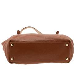 مملوكة مسبقًا MICHAEL Michael Kors Brown/Beige Leather Jet Set Top Zip Tote