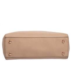 Pre Owned MICHAEL Michael Kors Dusty Pink Saffiano Leather Medium Cynthia Tote