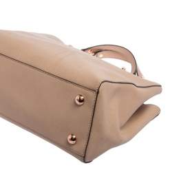 Pre Owned MICHAEL Michael Kors Dusty Pink Saffiano Leather Medium Cynthia Tote