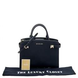 Pre Owned MICHAEL Michael Kors Black Leather Medium Karla East West Tote