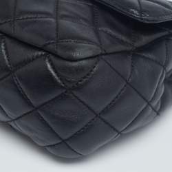 مملوكة مسبقًا حقيبة كتف مايكل مايكل كورس جلد مبطن أسود قلاب 