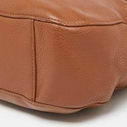 Pre Owned حقيبة كتف مايكل مايكل كورس بروك جلد بني