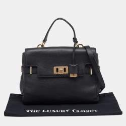 Pre Owned حقيبة بيد علوية مايكل مايكل كورس كارسون جلد أسود