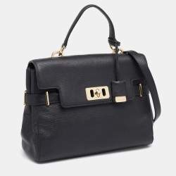 Pre Owned حقيبة بيد علوية مايكل مايكل كورس كارسون جلد أسود