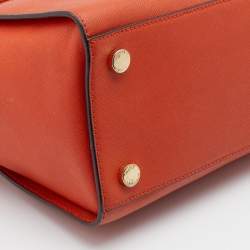 Pre Owned حقيبة ساتشل مايكل مايكل كورس سيلما جلد سافيانو برتقالي كبيرة