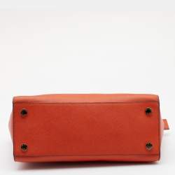 Pre Owned حقيبة ساتشل مايكل مايكل كورس سيلما جلد سافيانو برتقالي كبيرة