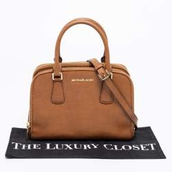 Pre Owned MICHAEL Michael Kors Tan Leather Medium Reese Satchel