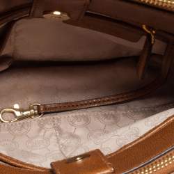 Pre Owned MICHAEL Michael Kors Tan Leather Medium Reese Satchel