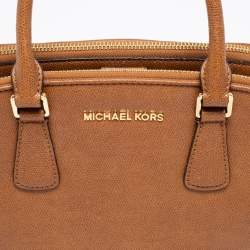 Pre Owned MICHAEL Michael Kors Tan Leather Medium Reese Satchel