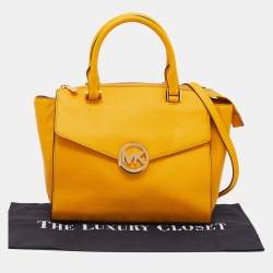 Pre Owned حقيبة ساتشل مايكل مايكل كورس هودسون جلد أصفر