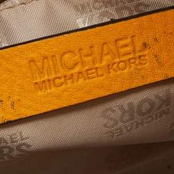 Pre Owned حقيبة ساتشل مايكل مايكل كورس هودسون جلد أصفر