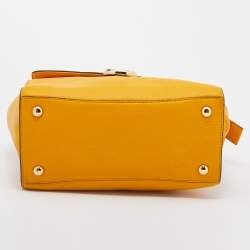 Pre Owned حقيبة ساتشل مايكل مايكل كورس هودسون جلد أصفر