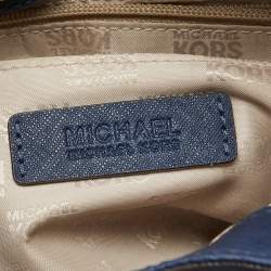 Pre Owned MICHAEL Michael Kors Navy Blue Leather Lillie Hobo