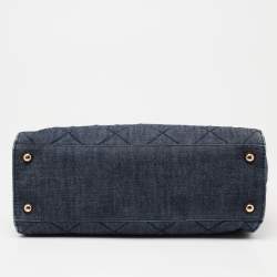 Pre Owned حقيبة مايكل مايكل كورس هاميلتون نورث ساوث دينم أزرق مبطن كبيرة